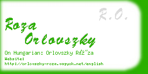 roza orlovszky business card